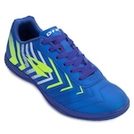 Chuteira Futsal Dray Foorcy Dr24-330 - Adulto Azul/Verde