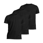 Kit 3 Camiseta Algodão Sportswear Muvin - Masculino PRETO