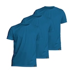 Kit 3 Camiseta Algodão Sportswear Muvin - Masculino AZUL