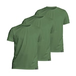 Kit 3 Camiseta Algodão Sportswear Muvin - Masculino VERDE