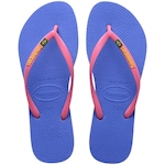 Chinelo Havaianas Slim Brasil Feminino AZUL/ROSA