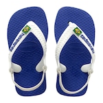 Chinelo Havaianas Baby Brasil Logo Infantil AZUL