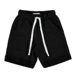 Bermuda de Moletom Bestfit Bugbee Basic - Infantil PRETO