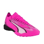 Chuteira Society Puma Ultra Match Tt - Adulto Rosa Esc/Preto