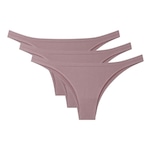 Kit 3x Calcinhas Tanga She Microfibra sem Costura - Adulto ROSA/PRETO