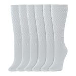 Kit Meias Aeróbica She Cano Extra Longo - 6 Pares - Adulto BRANCO