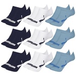 Kit Meia Sapatilha Puma Invisível - 9 Pares - Infantil AZUL/BRANCO