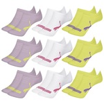 Kit Meia Sapatilha Puma Invisível - 9 Pares - Infantil BRANCO/ROXO