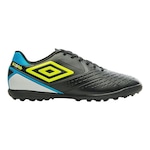 Chuteira Society Umbro Score - Adulto PRETO/VERDE CLA