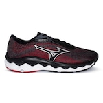 Tênis Mizuno Wave Way 4 - Masculino PRETO/VERMELHO