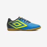 Chuteira Futsal Umbro Warskin - Júnior AZUL/VERDE CLA