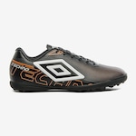 Chuteira Society Umbro Techno - Adulto PRETO/LARANJA