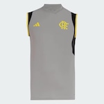 Camiseta Regata do Flamengo Treino Comissão 2024 adidas - Masculina CINZA