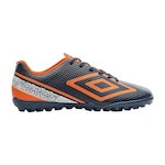 Chuteira Society Umbro Force - Adulto AZUL ESC/LARANJA