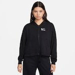 Jaqueta com Capuz Nike Air Fleece - Feminino PRETO