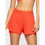 Shorts Bodyforsure Liso Energy - Feminino AZUL ESC/LARANJA