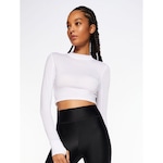 Blusa Cropped Body For Sure Manga Longa U.V - Feminina BRANCO