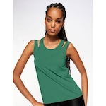 Camiseta Regata Bodyforsure Alças Sobrepostas Essentials - Feminina VERDE