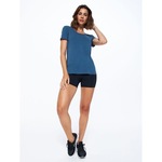 Camiseta com Detalhe Cruzado Bodyforsure Essentials - Feminina AZUL