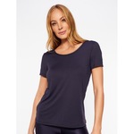 Camiseta com Detalhe Cruzado Bodyforsure Essentials - Feminina MARINHO/CINZA/AMAREL