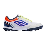 Chuteira Society Umbro X-Comfort - Adulto BRANCO/AZUL ESC