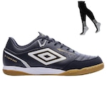 Chuteira Futsal Umbro X-Comfort + Meião - Adulto PRETO/BRANCO