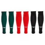 Kit de Canelitos Penalty Storm com 3 Pares - Adulto Vermelho/Preto