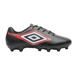 Chuteira de Campo Umbro  Cannon - Adulto PRETO/VERMELHO