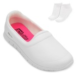 Tênis Slip On Actvitta e Meia At24-42025 - Feminino BRANCO/OURO