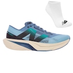 Kit Tênis New Balance Fuelcell Rebel V4 + Meia - Masculino AZUL/PRETO