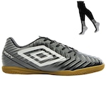 Chuteira Futsal Umbro Fifty V + Meião - Adulto PRETO/CINZA