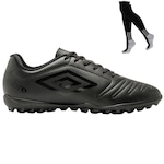 Chuteira Society Umbro Class + Meião - Adulto PRETO