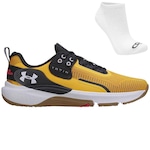 Kit Tênis Under Armour Tribase Lift + Meia - Unissex Amarelo/Preto