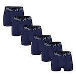 Kit Cuecas Zorba Boxer com Abertura - 6 Unidades - Adulto AZUL