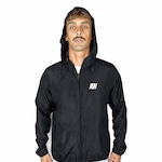 Jaqueta Corta Vento com Capuz Corrida Wss Run Minimalist - Masculina PRETO