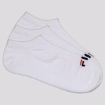 Kit Meias Fila Cano Curto Lisa - 3 Pares - Adulto BRANCO