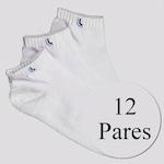 Kit Meias Lupo Walk Cano Curto - 12 Pares - Adulto BRANCO