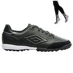 Chuteira Society Umbro Speciali Classic + Meião - Adulto PRETO