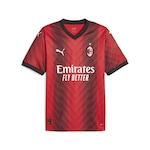 Camisa AC Milan 23/24 Home Torcedor Puma - Masculina VERMELHO