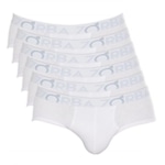 Kit Cuecas Zorba Slip Stylo Algodão - 6 Unidades - Adulto BRANCO