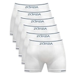 Kit Cuecas Zorba Boxer Extreme Point - 6 Unidades Adulto BRANCO