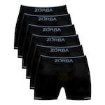 Kit Cuecas Zorba Boxer Extreme Point - 6 Unidades Adulto PRETO