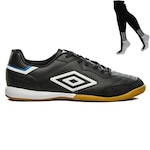 Chuteira Futsal Umbro Speciali Classic + Meião - Adulto PRETO/BRANCO