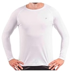 Camiseta Manga Longa Poker Fator Proteção Uv50+ - Masculina BRANCO