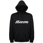 Blusão de Moletom com Capuz Mizuno Soft New - Masculino PRETO/CINZA