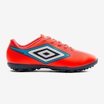 Chuteira Society Umbro Cannon - Adulto LARANJA/VERMELHO