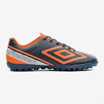 Chuteira Society Umbro Force - Adulto AZUL ESC/LARANJA