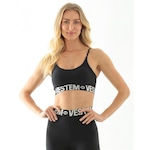 Top Fitness Vestem Jaspe - Feminino PRETO