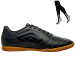 Chuteira Futsal Umbro Class + Meião - Adulto PRETO