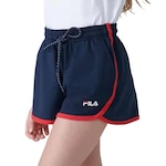 Shorts Fila Acqua - Infantil AZUL ESC/VERMELHO